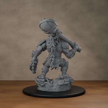 Blackspring Troll Pose 01 - unpainted resin miniature digital render - back