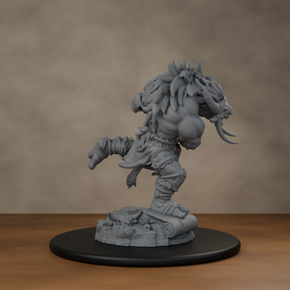 Blackspring Troll Pose 02 - unpainted resin miniature digital render - side right