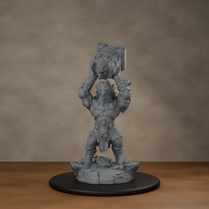 Blackspring Troll Pose 04 - unpainted resin miniature digital render - hero