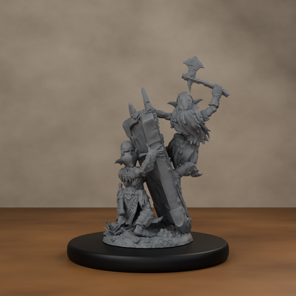 Blocknsock Chucks Pose 03 - unpainted resin miniature digital render - back