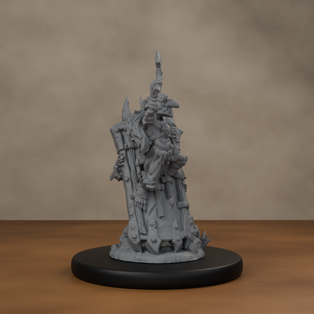 Blocknsock Chucks Pose 03 - unpainted resin miniature digital render - side right