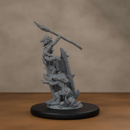 Blocknsock Chucks Pose 04 - unpainted resin miniature digital render - side left