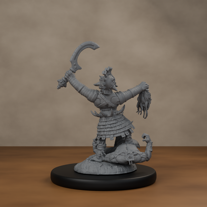 Boncesnagga - The Pit Fighter - unpainted resin miniature digital render - back