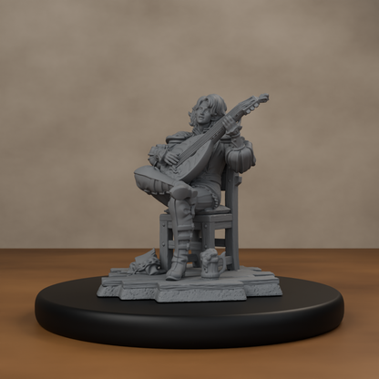 Lysandir Starwhisper - unpainted resin miniature digital render - front left 3q