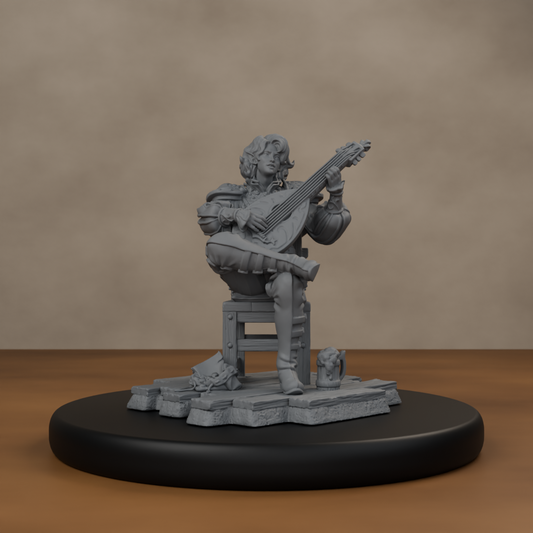 Lysandir Starwhisper - unpainted resin miniature digital render - hero