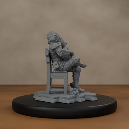 Lysandir Starwhisper - unpainted resin miniature digital render - side right