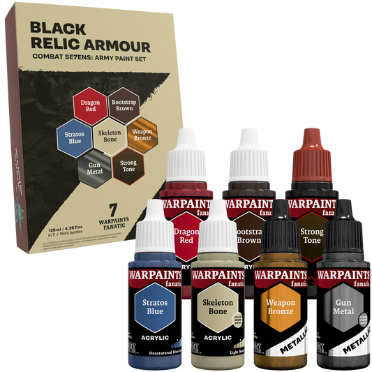 TAP - Combat Se7ens: Black Relic Armour Paint Set - official product image 2